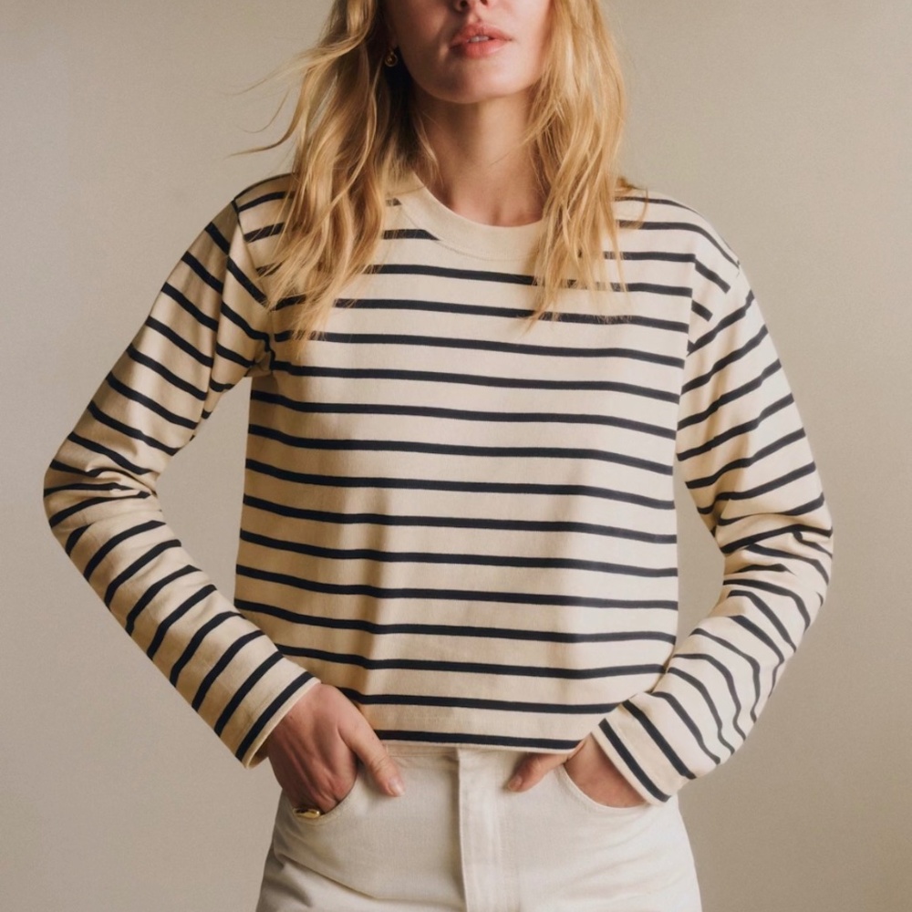 Sezane elina mariniere small navy stripe